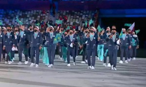 Қазақстан спортшылары Олимпиада шеруінде жүріп өтті