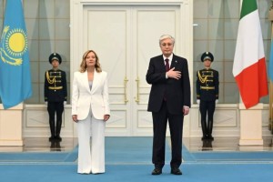 Қасым-Жомарт Тоқаев Ақордада Джорджа Мелониді қарсы алды