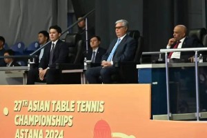 Президент үстел теннисінен Азия чемпионатының финалдық ойындарын тамашалады