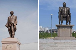 Бір күнде: Нұрсұлтан Назарбаевтың ескерткішін президент, Қаныш Сәтпаевтың ескерткішін мемлекеттік хатшы ашты