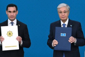 Қасым-Жомарт Тоқаев пен Сердар Бердімұхамедов Бірлескен мәлімдемеге қол қойды